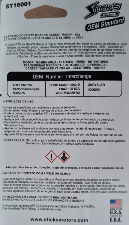 Cola Silicone Sticks Motors Black Alta Temperatura 12 Unidades