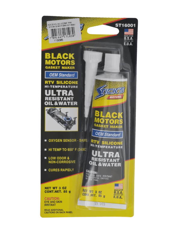 Cola Silicone Sticks Motors Black Alta Temperatura - 85g