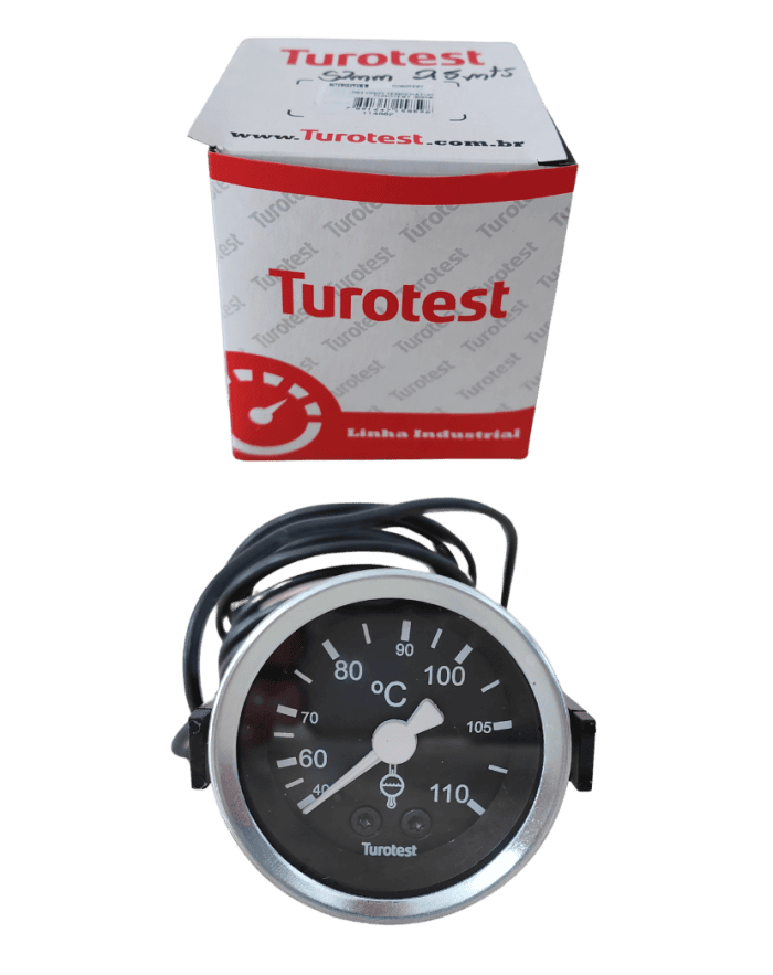 Relogio Temperatura Mercurio Universal 52mm 14mm - 2,50 MTS - Turotest 302581 - foto produto Relogio Temperatura Mercurio Universal 52mm 14mm 250 MTS Turotest 302581 foto produto
