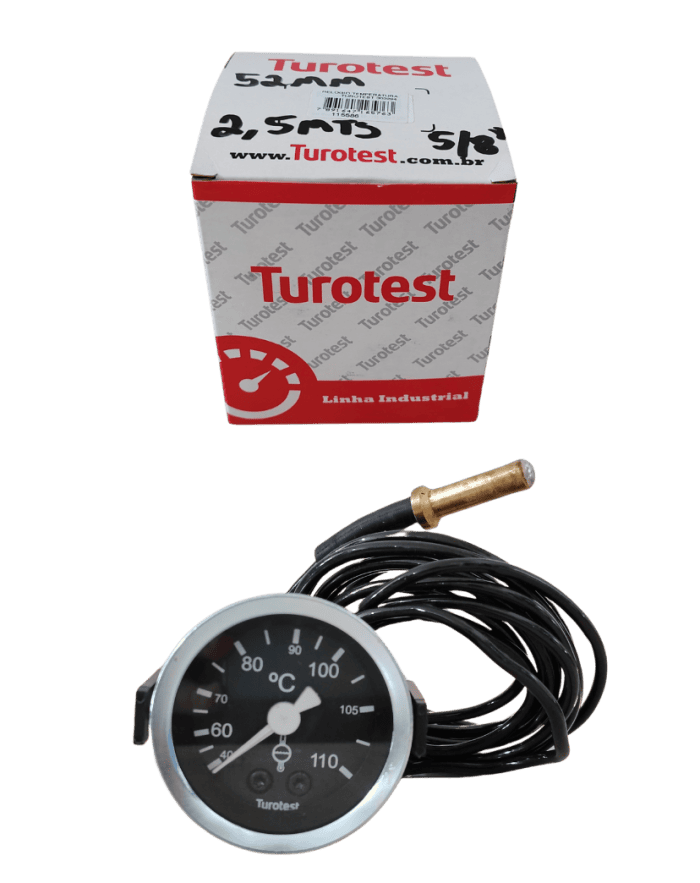 Relogio Temperatura Mercurio Universal 52mm 5-8 2,50 MTS - Turotest 303294 -foto produto Relogio Temperatura Mercurio Universal 52mm 5 8 250 MTS Turotest 303294 foto produto