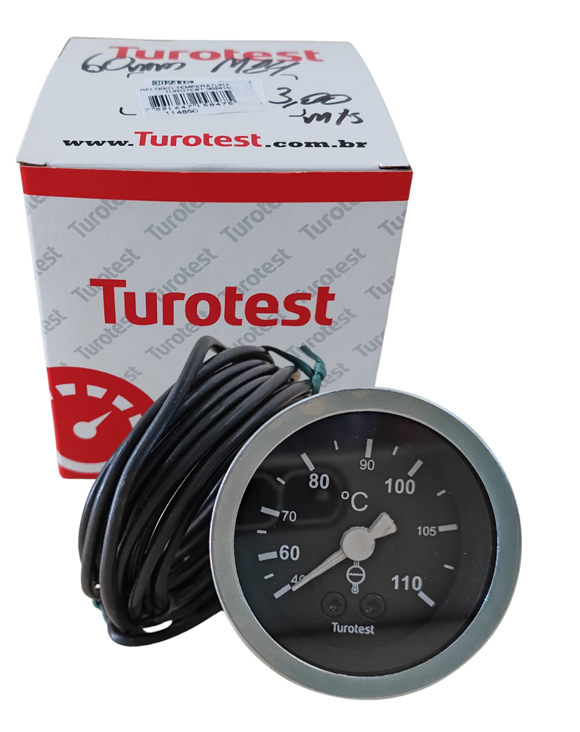 Relogio Temperatura Mercurio Universal 60mm - 3 metros - Turotest 302415