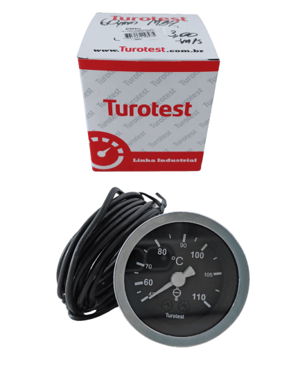 Relógio Temperatura Mercúrio Universal 60MM - M14 4,0MTS - Turotest 302411