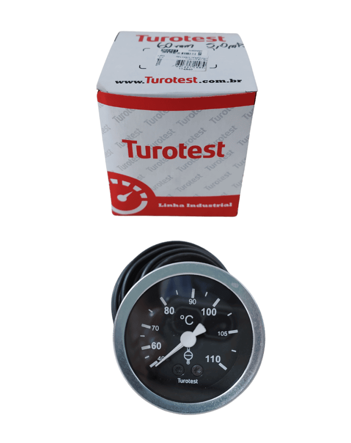 Relogio Temperatura Mercurio Universal 60mm - 5 metros - Turotest 302421 - foto produto Relogio Temperatura Mercurio Universal 60mm 5 metros Turotest 302421 foto produto