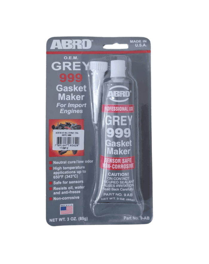 Cola Silicone Abro Grey Alta Temperatura - 85g