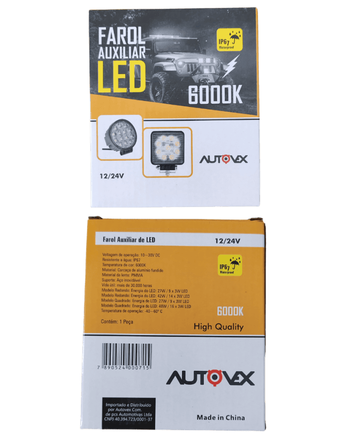 Farol Autovex Auxiliar Milha IMP550101 foto 2