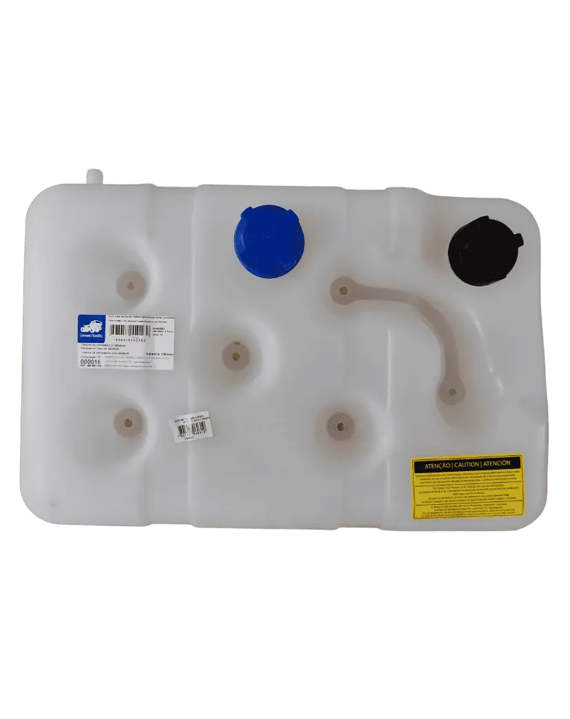 Reservatório de Água Radiador Mercedes/MB 1620/1634/1638 00> - Saida p/  Baixo - Reserplastic 000016 - Evel Auto Peças Diesel