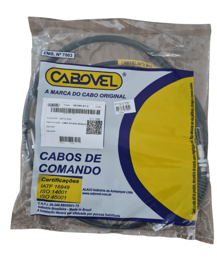 Cabo Acelerador FD Cargo 1215/1415/1617 95> 1421/1621/1721 99>02 - 1595MM - Cabovel 101261 Cabo Acelerador FD Cargo 1215/1415/1617 95> 1421/1621/1721 99>02 - 1595MM - Cabovel 101261