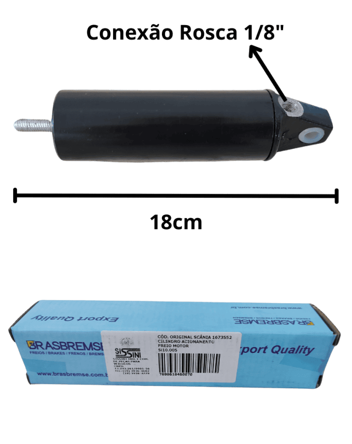 Cilindro Acionamento Freio Motor FD Cargo VW Caminhao Scania 113 Curto Sissini SI0005 foto produto