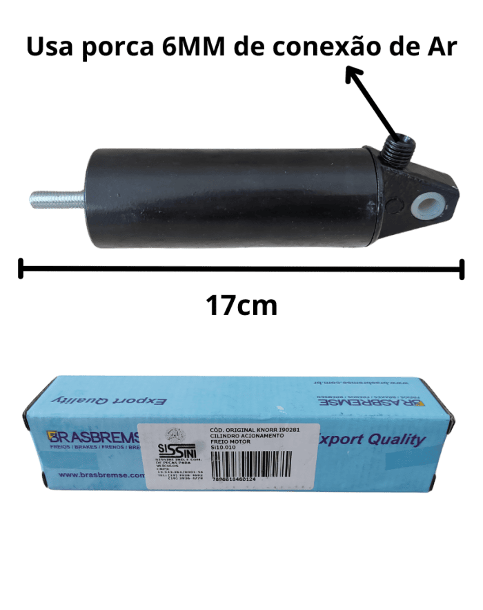 Cilindro Acionamento Freio Motor MB 1218-1418-1618-1620-1634- OM366 - Sissini SI-10010 - foto produto Cilindro Acionamento Freio Motor MB 1218 1418 1618 1620 1634 OM366 Sissini SI 10010 foto produto 1