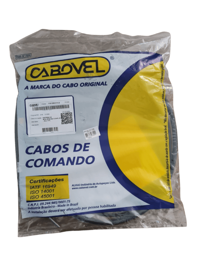 Cabo Acelerador VW 7100/8120/8150/9150/Ônibus Multifunção S/Acelerador -1099MM - Cabovel 111230