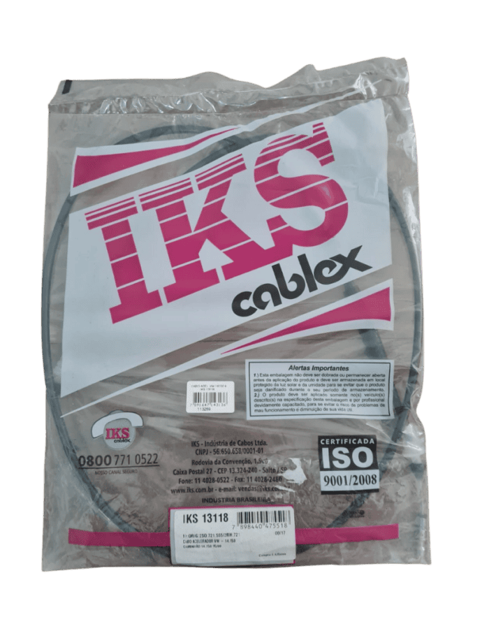 Cabo Acelerador VW 14150 95/00 - 1639MM - IKS 13118