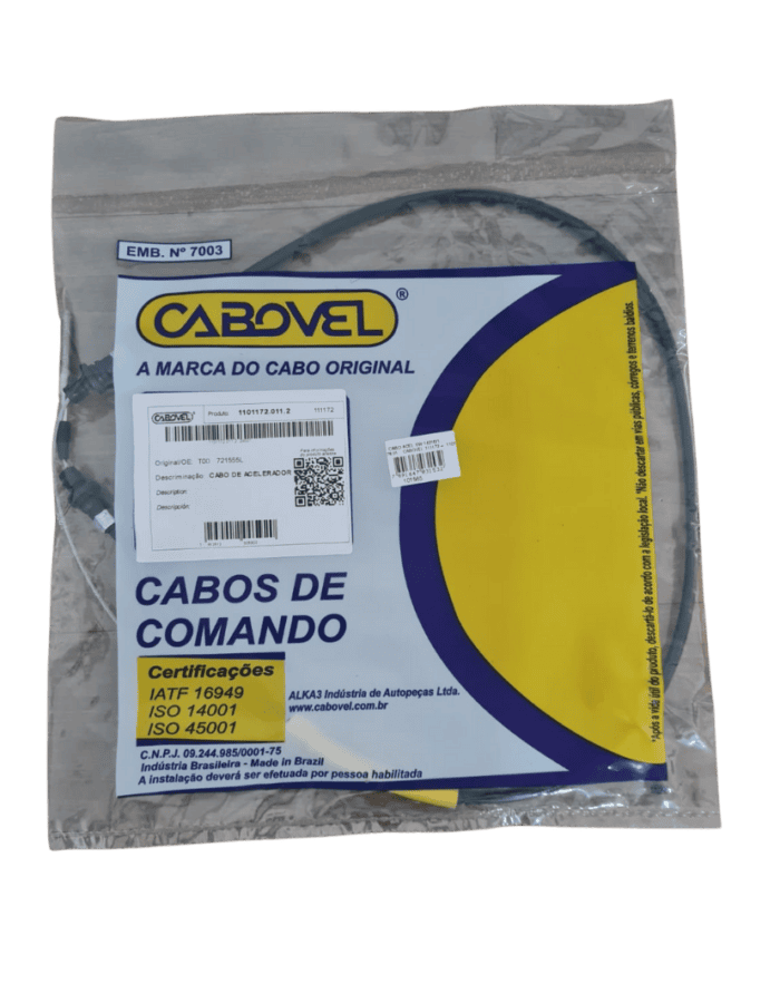 Cabo Acelerador VW 14210/16210 89> Cummins- 1284MM - Cabovel 111172