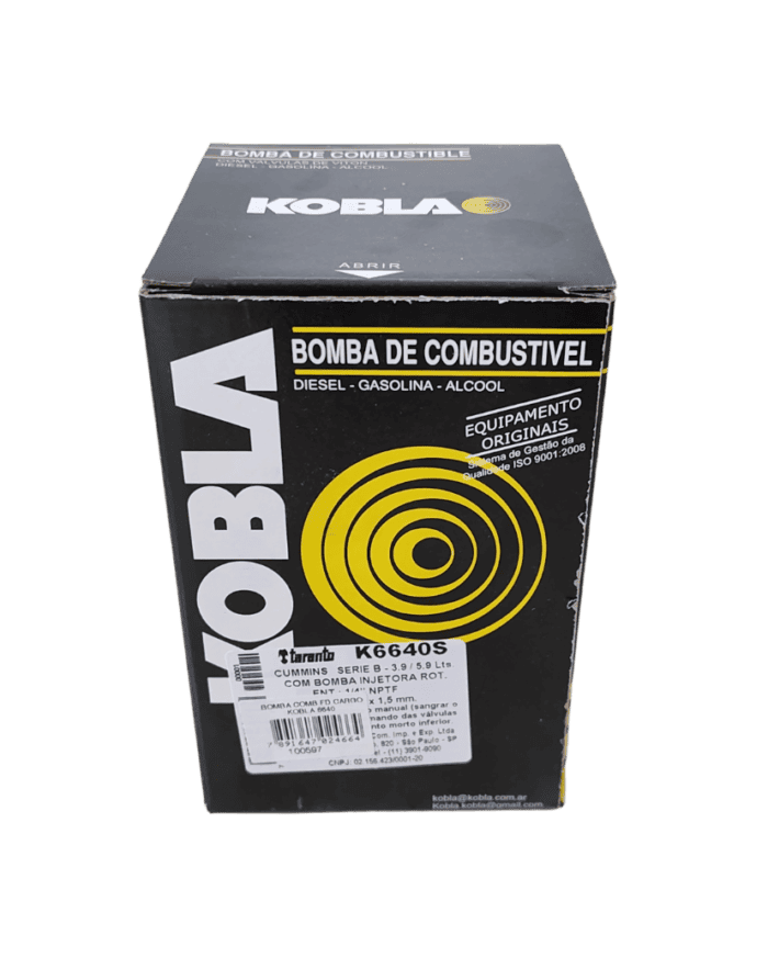 Bomba Combustivel FD Cargo 814 815 915 F4000 CUMMINS Serie B 3.9 5.9L SAIDA 14MM Entrada 1 4 Kobla 6640S foto 2