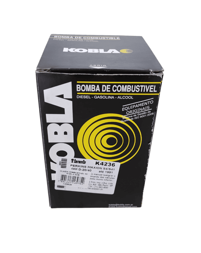 Bomba Combustivel PERKINS 4CC MT S4 S4T GM D20 40 ano 91 sem gatilho 4F Kobla 4236 foto 2