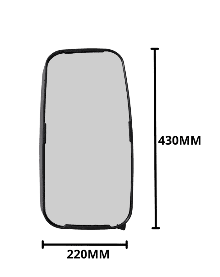 Espelho Retrovisor MB Axor Atego 1938S LD MAIOR CONVEXO 220X430MM Bepo 026M Foto Produto