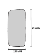 Espelho Retrovisor Scania P94/124 - LD/LE Convexo Maior - Bepo S-254