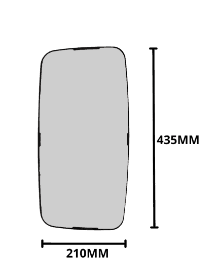 Espelho Retrovisor Scania P94/124 - LD/LE Convexo Maior - Bepo S-254