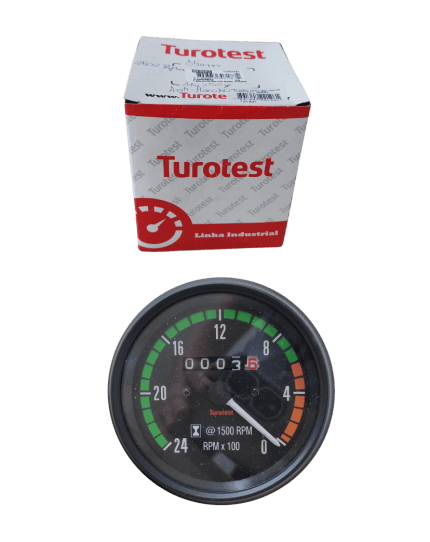 Relógio Tratômetro Massey Ferguson RPM/HORAS Trabalhadas - 85MM 2400RPM Anti-horário - Turotest 303583