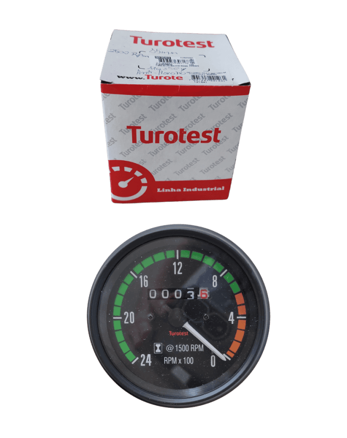 Relogio Tratometro Massey Ferguson RPM HORAS Trabalhadas 85MM 2400RPM ANTI HORARIO Turotest 303583 foto produto