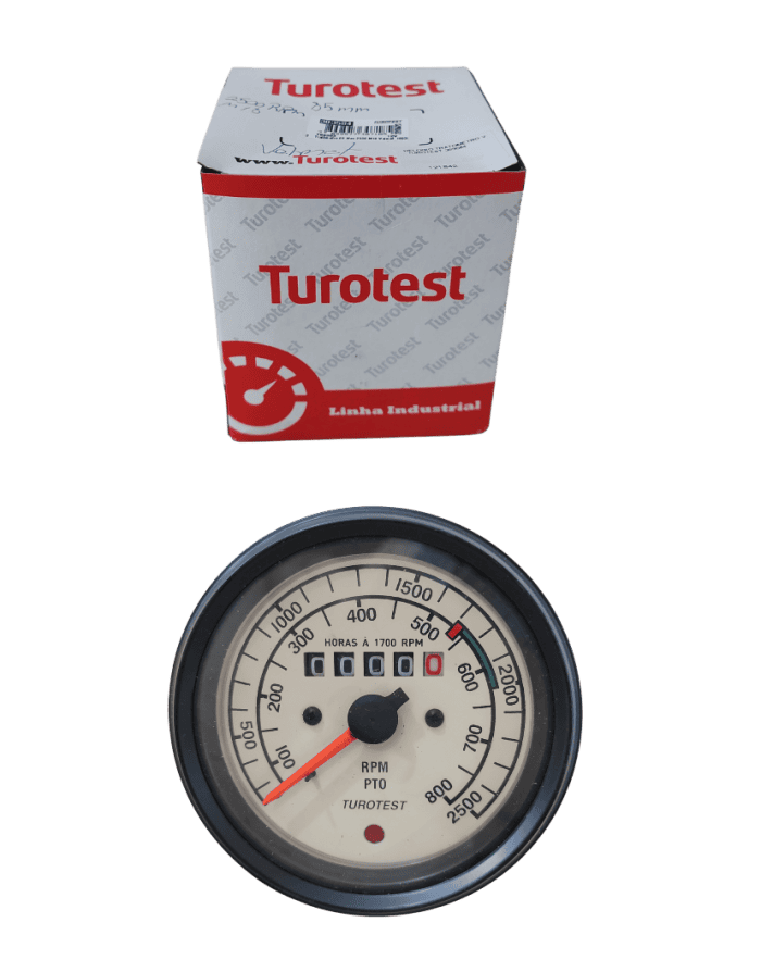 Relogio Tratômetro Valmet RPM-HORAS TRABALHADAS - 85MM 2500RPM M18 - Turotest 303584 - foto produto Relogio Tratometro Valmet RPM HORAS TRABALHADAS 85MM 2500RPM M18 Turotest 303584 foto produto