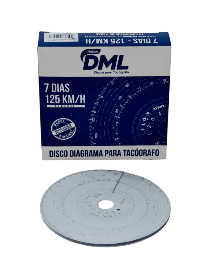 Disco Tacografo Semanal 7 Dias 125KMH C10 JGS DML 001 foto produto