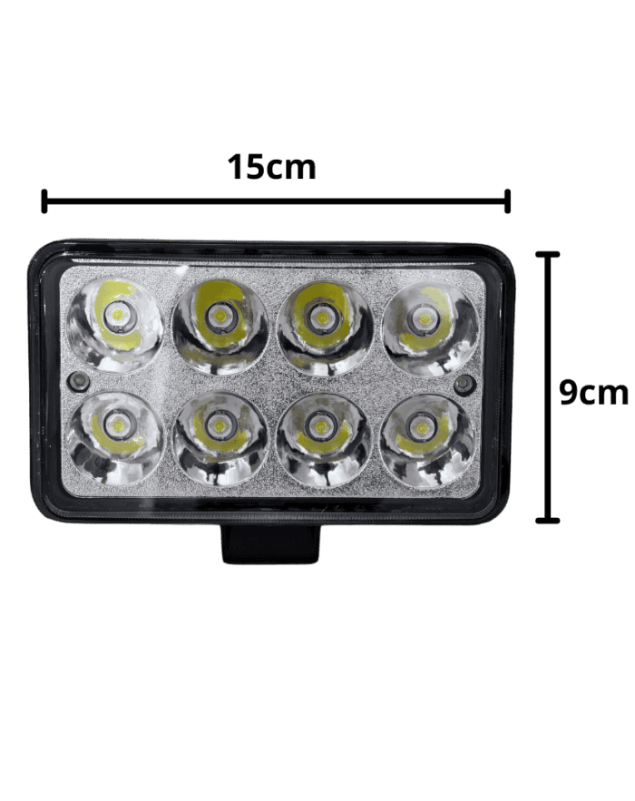 Farol Auxiliar Milha 8 LED 6000K 24W 1224V Retangular Autovex 550106 foto produto