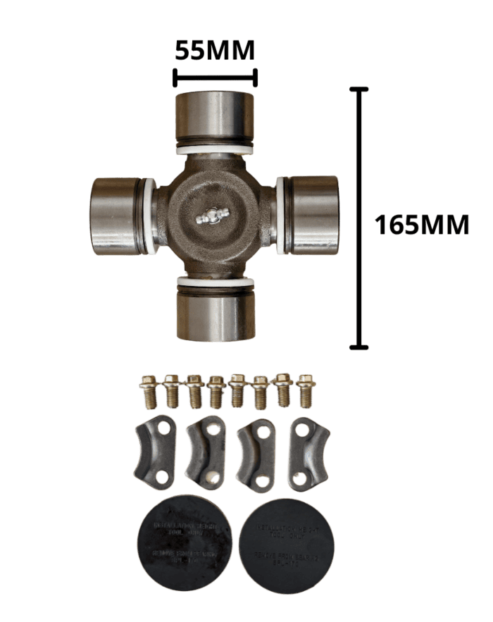 Cruzeta Cardan MB 2638-2726-2729-2831-ATRON-AXOR- VOLVO FH12-FM10-FM12-NH12 - 55X165 - Meritor 801036 - foto produto Cruzeta Cardan MB 2638 2726 2729 2831 ATRON AXOR VOLVO FH12 FM10 FM12 NH12 55X165 Meritor 801036 foto produto