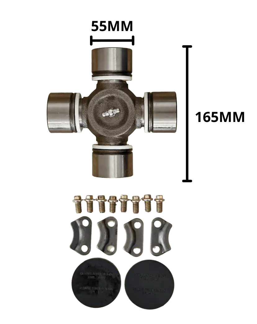 Cruzeta Cardan MB 2638/2726/2729/2831/Atron/Axor/ Volvo FH12/FM10/FM12/NH12  - 55X165 - Meritor 801036 - Evel Auto Peças Diesel