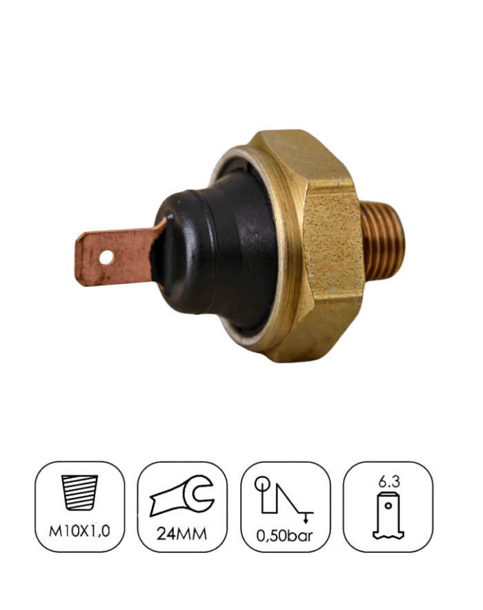 Interruptor Óleo Motor VW Fusca/Brasilia/Kombi/MB 1113/1513/2013 - Marflex 7186E - imagem 3 Interruptor Óleo Motor VW Fusca/Brasilia/Kombi/MB 1113/1513/2013 - Marflex 7186E