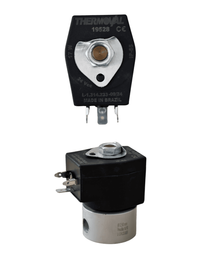 Valvula Solenoide Acionamento Freio Motor MB Scania - 24V - Thermoval 19528 - foto 1 Valvula Solenoide Acionamento Freio Motor MB Scania 24V Thermoval 19528 foto 1