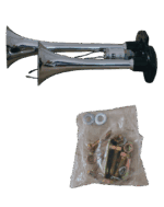 Buzina Ar 2 Cornetas Cromada 12V C/Válvula - Vetor VT-043
