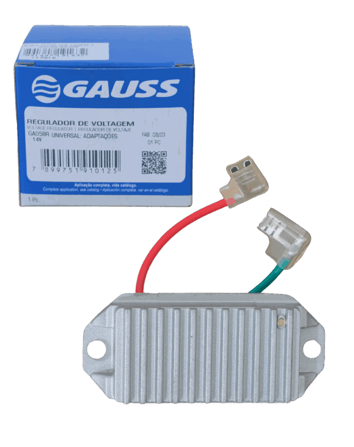 Regulador de Voltagem Alternador FD Caminhão/Agrale/VW - 12V / Gauss GA-058 IMAGEM 1 Regulador de Voltagem Alternador FD Caminhão/Agrale/VW - 12V / Gauss GA-058