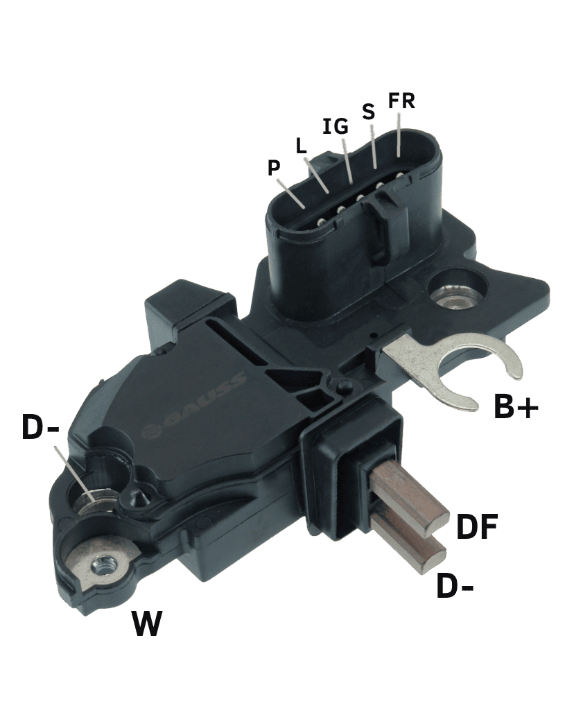 Regulador de Voltagem Alternador MB/VW/SC/VV - 24V Eletrônico - Gauss GA-297