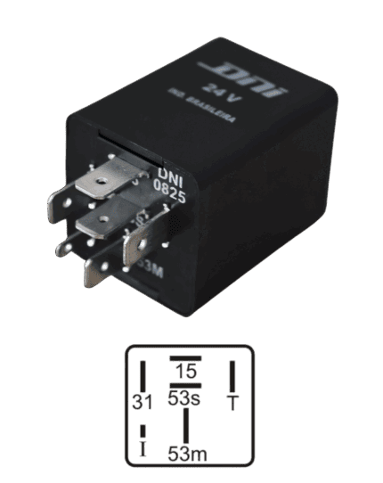 Relé Temporizador Limpador de Para-brisa - 24V 6T - DNI 0825 - IMAGEM 1