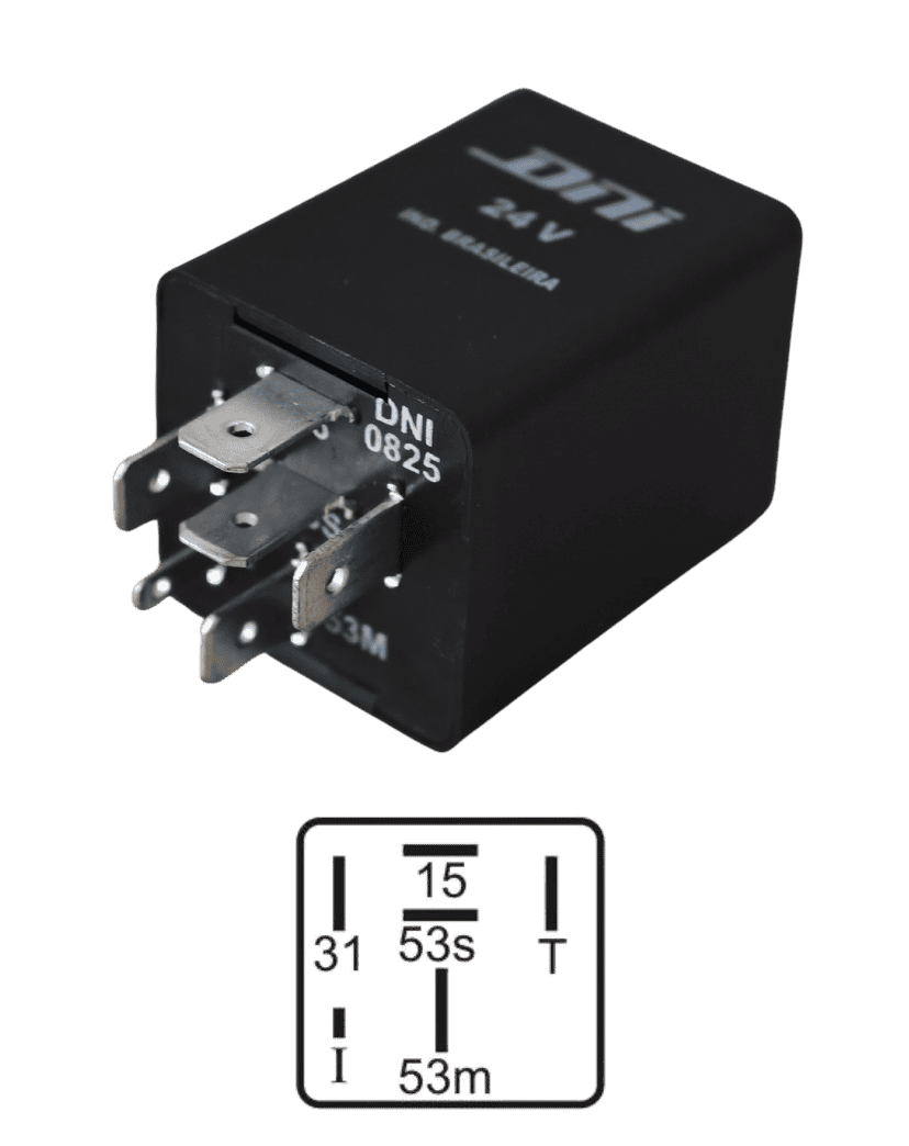 Relé Temporizador Limpador de Para-brisa - 24V 6T - DNI 0825 - IMAGEM 1