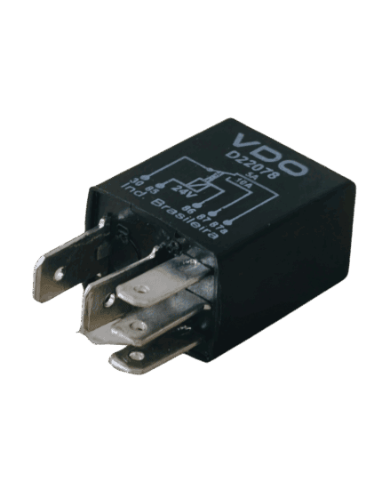 Mini Relé Auxiliar 5T/10A/5A - 24V S/ Suporte- Vdo D-22078