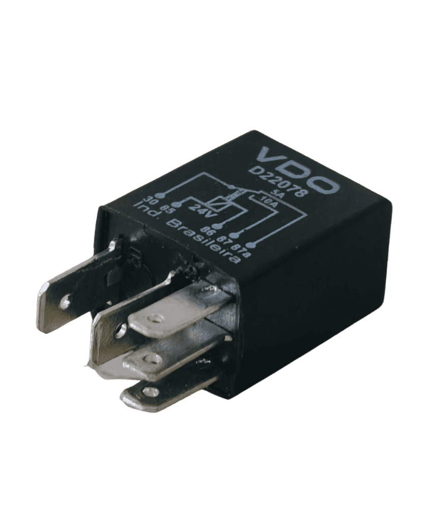 Mini Relé Auxiliar 5T/10A/5A - 24V S/ Suporte- Vdo D-22078