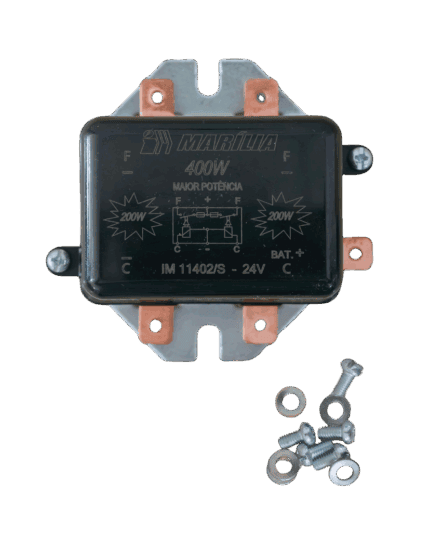 Relé Auxiliar de Duplo Farol 400W 40A 24V 5T - Marilia IM11402-S