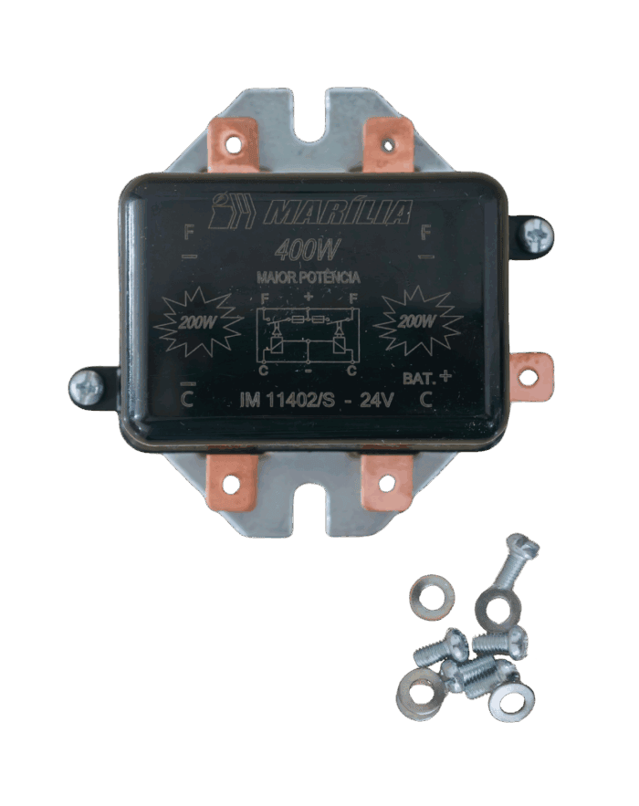 Relé Auxiliar de Duplo Farol 400W 40A 24V 5T - Marilia IM11402-S - IMAGEM 2 Relé Auxiliar de Duplo Farol 400W 40A 24V 5T - Marilia IM11402-S