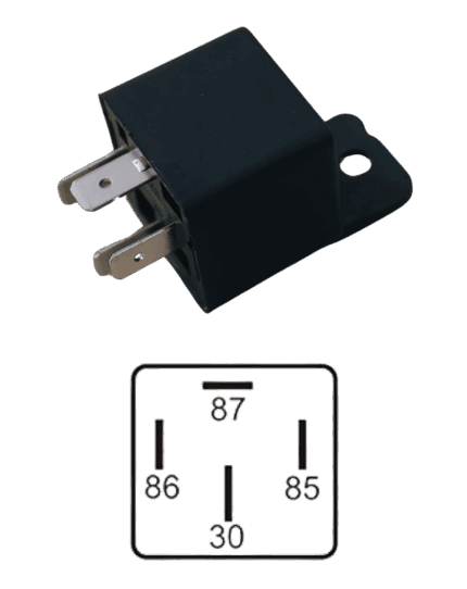 Relé Auxiliar Universal 4T 40A C/Suporte - 12V / DNI 0102