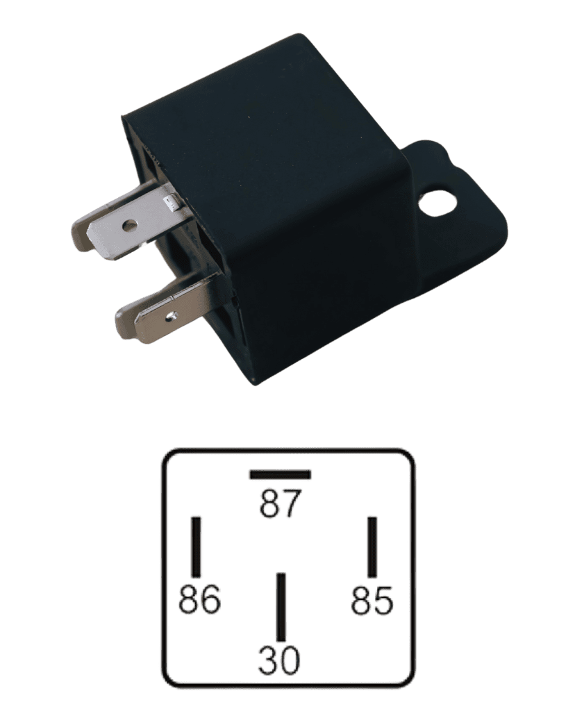 Relé Auxiliar Universal 4T 40A C/Suporte - 12V / DNI 0102