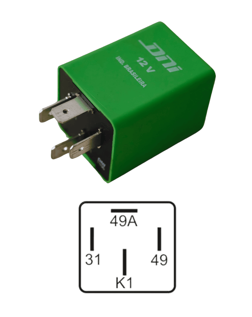 Relé do Pisca 4T - 12V S/Suporte - DNI 1106