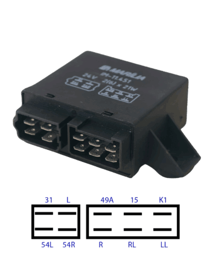 Relé de Pisca MB Todos 10 Terminais - 24V - Marilia IM-11451