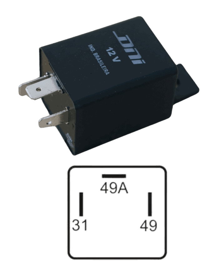 Relé do Pisca Universal 3T 12V 500W Cargo Todos / DNI 0212S3