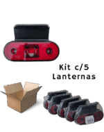 Lanterna Lateral Led Carreta Facchini H3 - C/Suporte Bivolt Vermelha