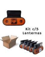 Lanterna Lateral Led Carreta Facchini H3 - C/Suporte Bivolt Âmbar