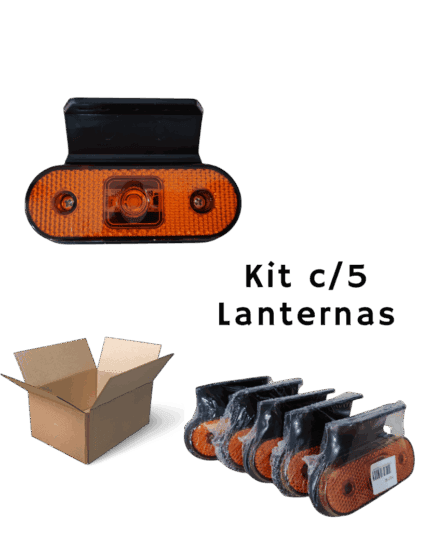 Lanterna Lateral Led Carreta Facchini H3 - C/Suporte Bivolt Âmbar