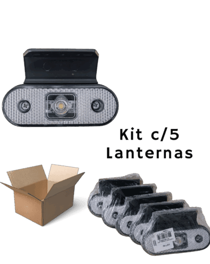Lanterna Lateral Led Carreta Facchini H3 - C/Suporte Bivolt Cristal