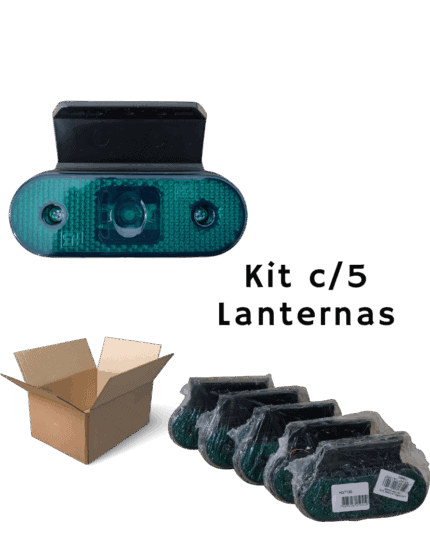 Lanterna Lateral Led Carreta Facchini H3 - C/Suporte Bivolt Verde