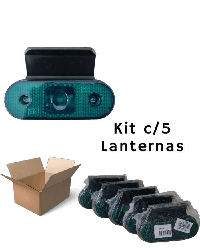 Lanterna Lateral Led Carreta Facchini H3 - C/Suporte Bivolt Verde Lanterna Lateral Led Carreta Facchini H3 - C/Suporte Bivolt Verde